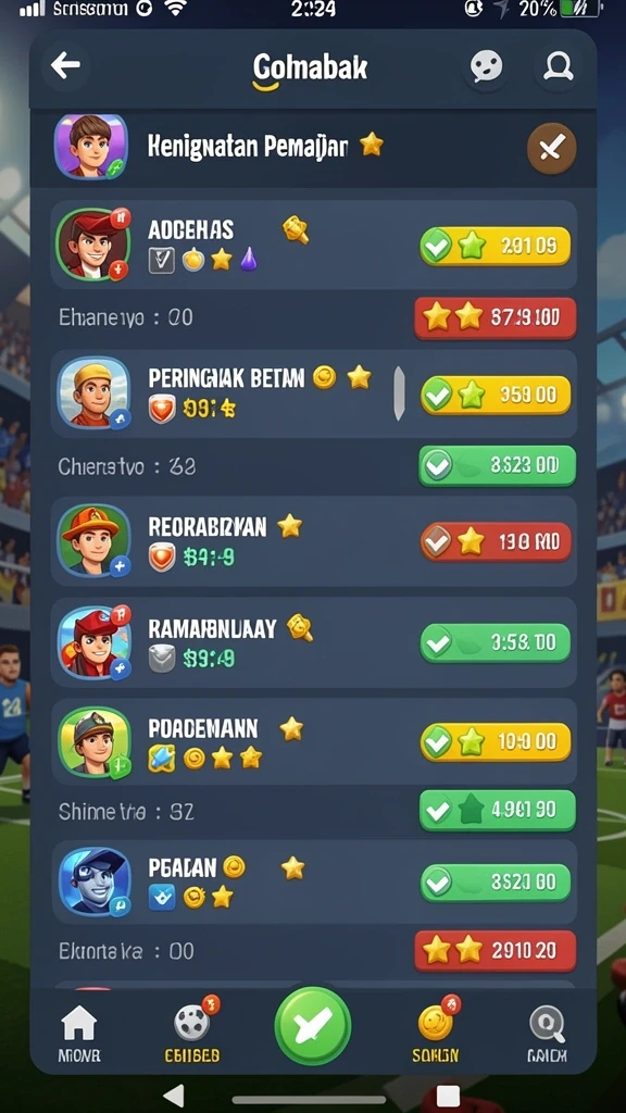 Gambar dari karakter utama dalam aksi.