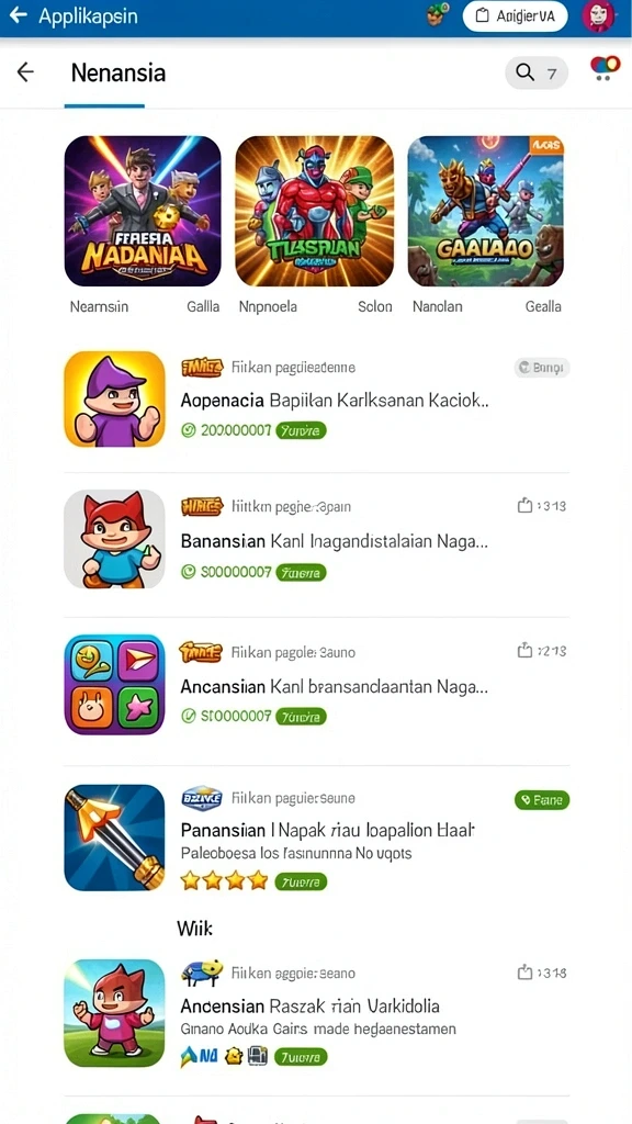 Menu pilihan yang mudah dinavigasi dan interaktif.