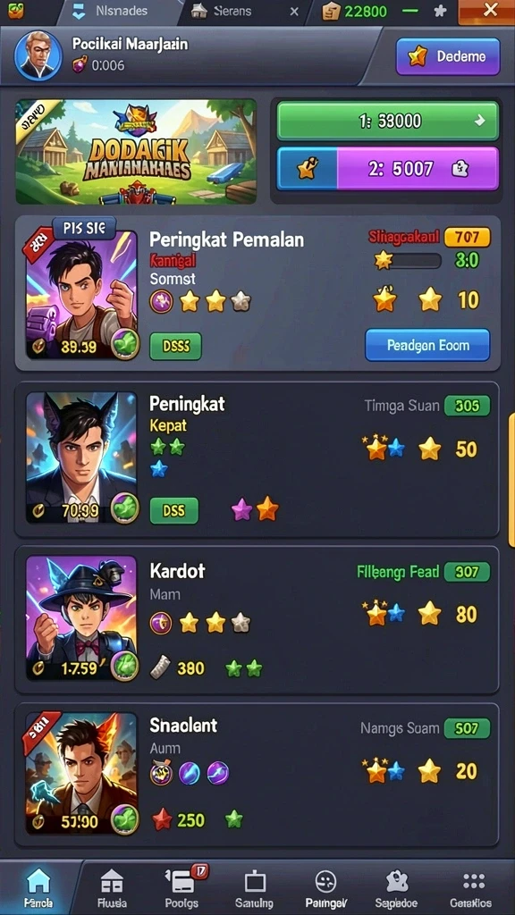 Tampilan antarmuka DUNIA777 yang menawan dan intuitif.