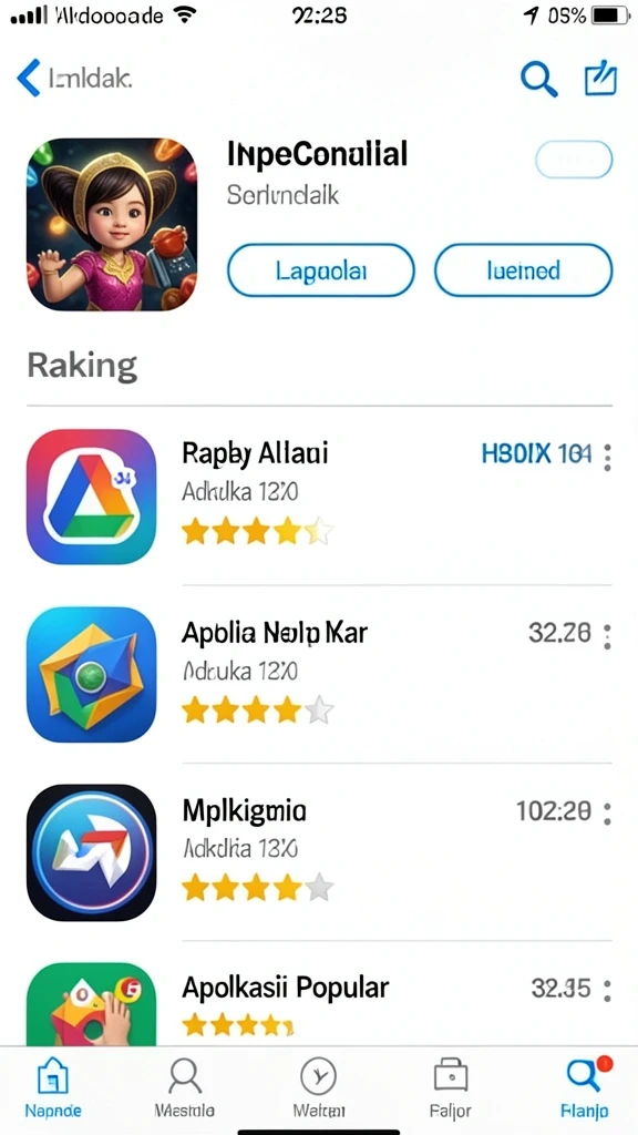 Tampilan antarmuka aplikasi INATOGEL yang menarik.