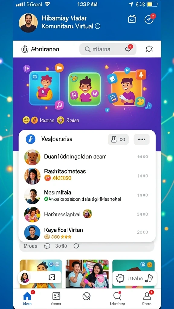 Antarmuka menarik yang memikat pemain.