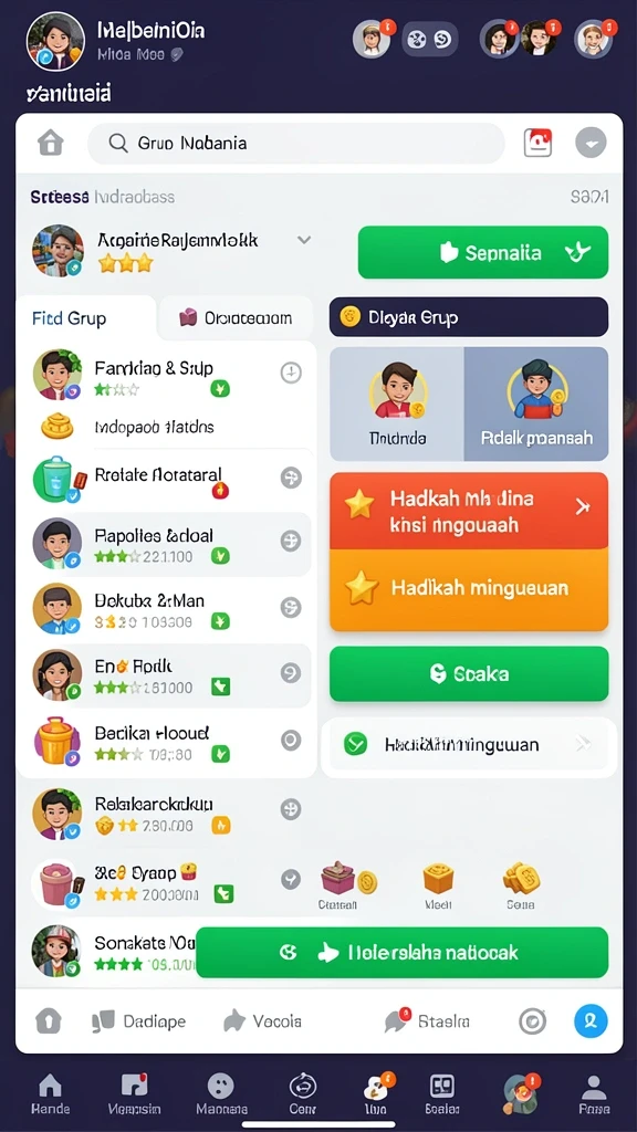 Lingkungan permainan yang kaya dan beragam.