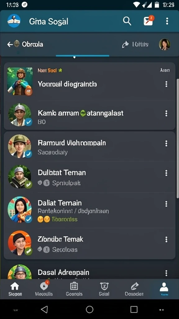 Karakter dengan berbagai jenis kustomisasi.